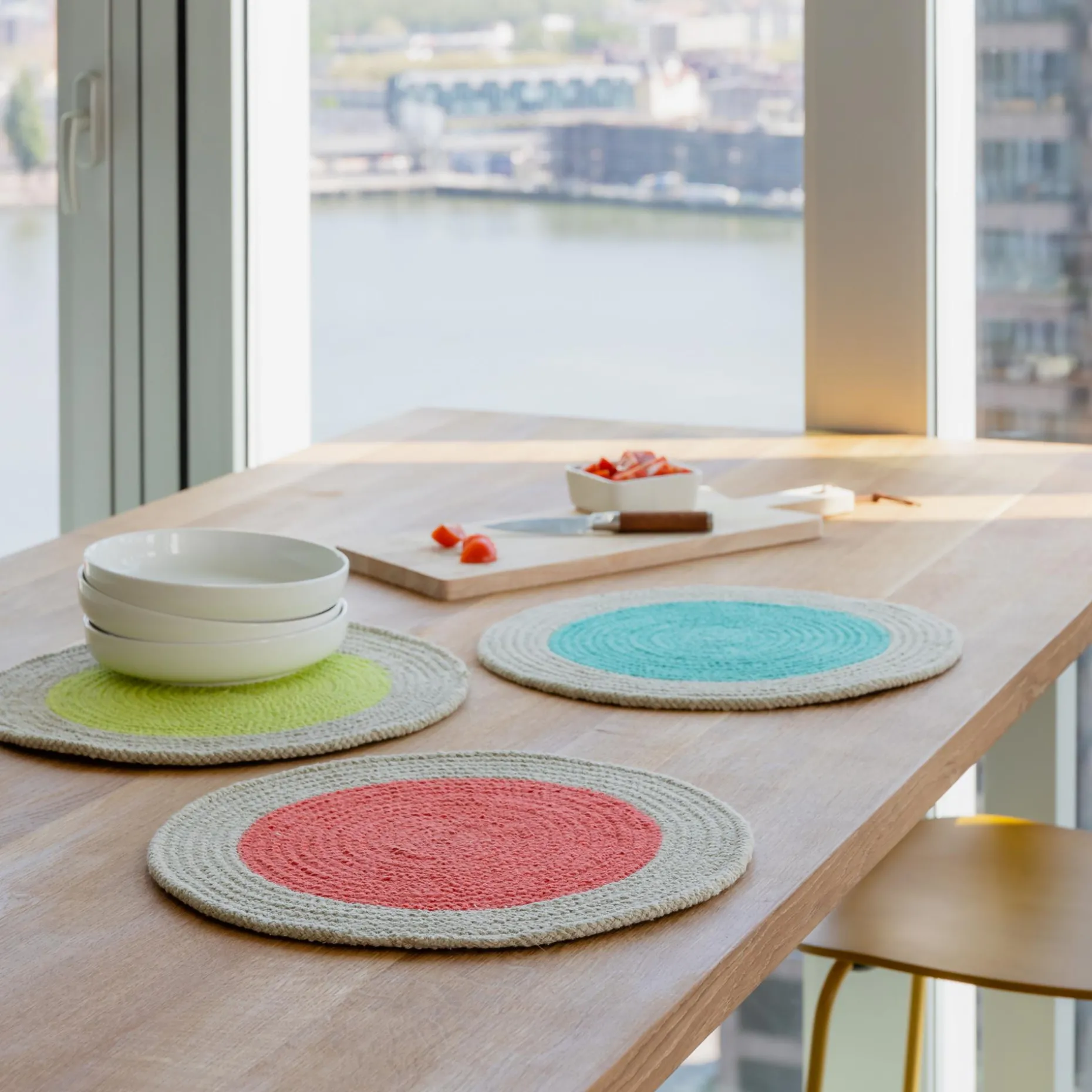 Baumwoll-Tischsets 'Raspberry', 2er-Set
