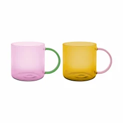 Glasbecher 'Fred' rose-yellow, 2er-Set